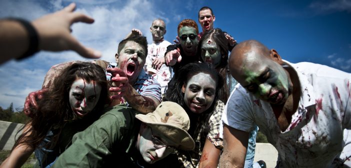 People dressed as zombies