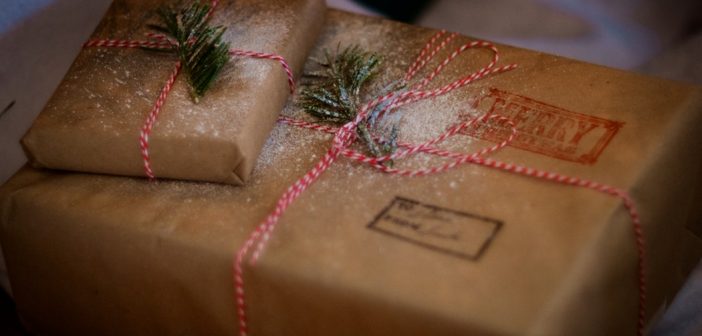 Parcels wrapped in brown paper