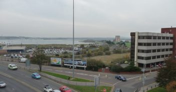image of view over Towngate Bridge to Poole Harbour