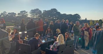 image of people at the AFC Bournemouth spring barbecue networking event