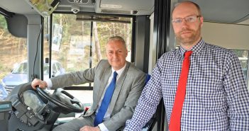 image of Dorset Chamber's Ian Girling and MoreBus's Adam Keen