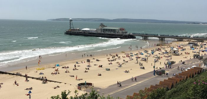 Image of Bournemouth beach from Russell Cotes Hill