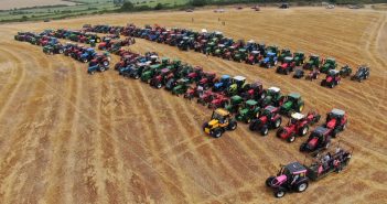 Aerial image of tractor run
