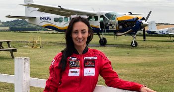 Sian Roff jumps for charity