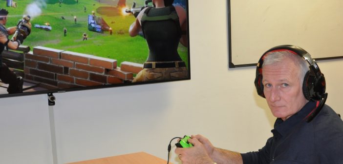 image of Matt Horan playing popular battle royale game Fortnite