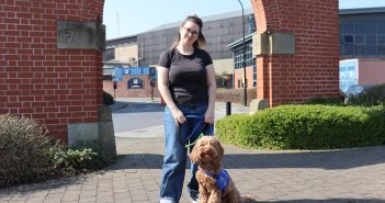 Leah with her Support Dog Alfred