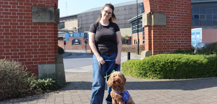 Leah with her Support Dog Alfred